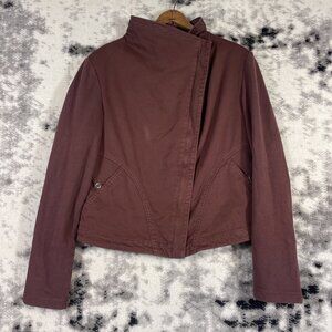 Marakech Jacket Womens‎ Size Medium Maroon Asymmetric Stretch